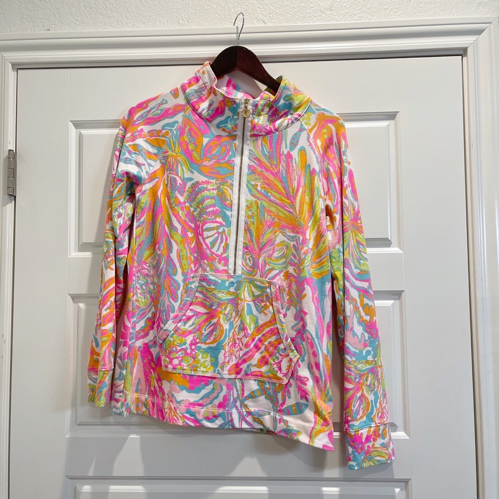EUC Lilly Pulitzer Scuba to Cuba Skipper Popover